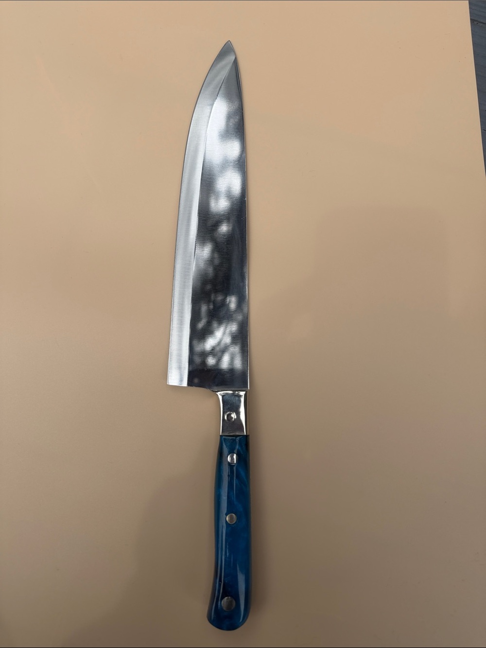 Handmade chefs knife - 9” blade, 10oz total weight